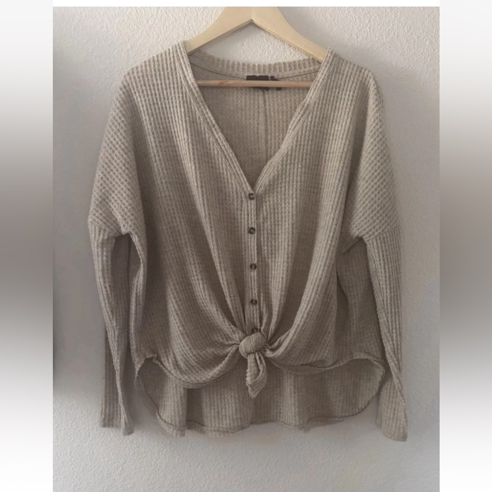 Urban Outfitters Out From Under Jojo Oversized Thermal Top Womens XS Waffle Knit